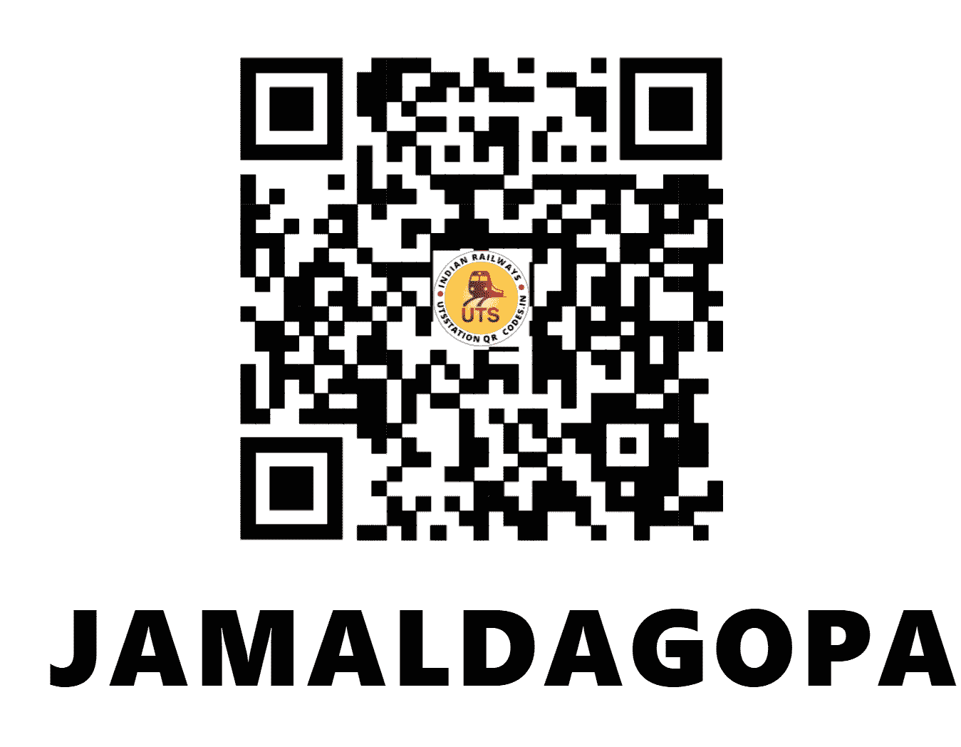 UTS QR Code for JAMALDAGOPALPUR - JDGP - NF (WEST BENGAL)